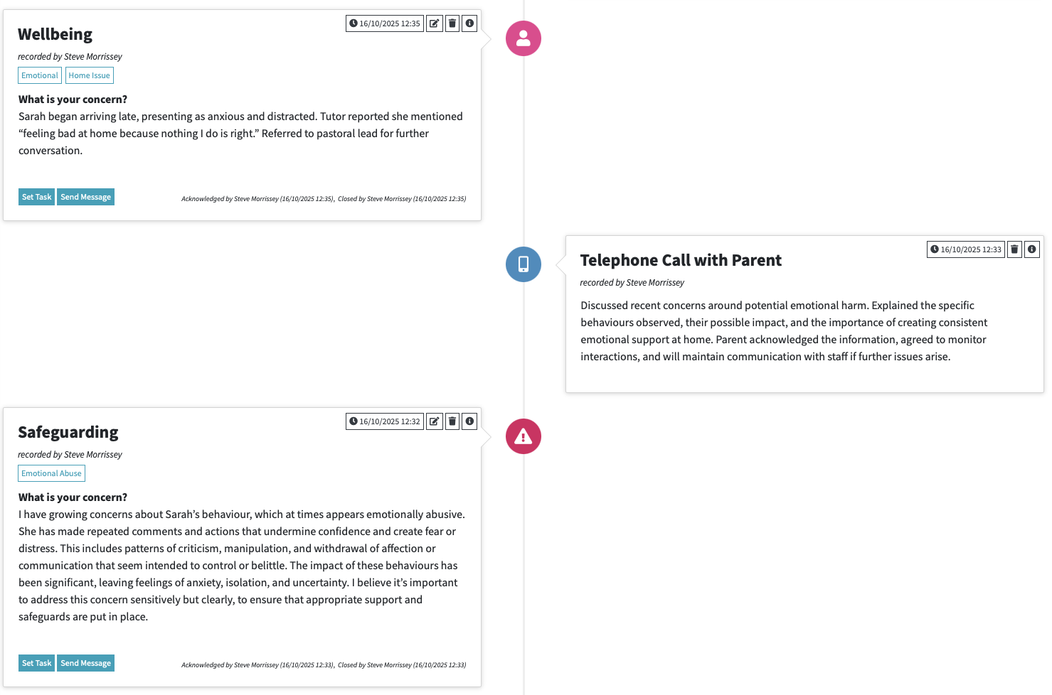 RecordMy chronology view